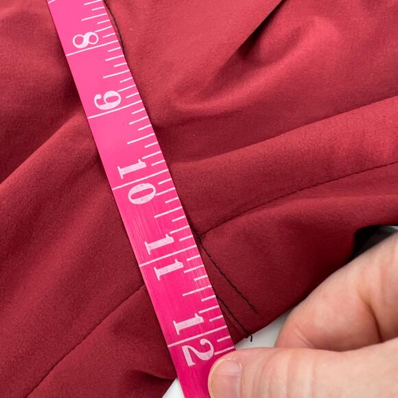 Marmot Womens Crop Capri Pant Large Cranberry Lightweight Hiking Travel Tie Cuff - Picture 8 of 9